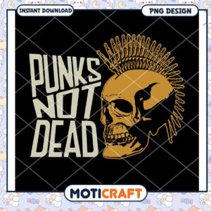 Punk Skull PNG Punx Not Dead Design