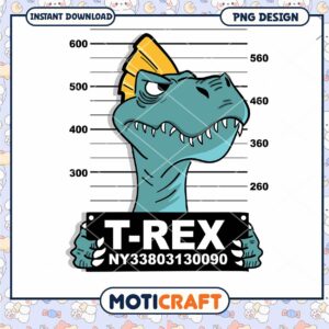PNG Funny T Rex Mugshot Design