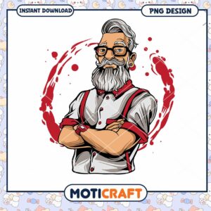 PNG Bearded Man Chef Design