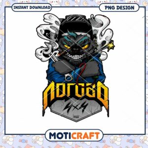PNG Angry Welder Cat Mascot Design
