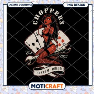 Pinup Devil Choppers PNG Design