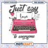 Pink Typewriter Love PNG Design 2 Pink Typewriter Love PNG Design