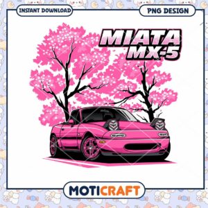 Pink Miata MX 5 PNG Design