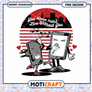 Phone Charger Love PNG Design