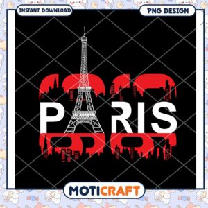 Paris City Skyline PNG Design