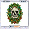 Ornate Skull PNG Design Instant Download