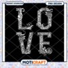Ornate Love Letters PNG Design