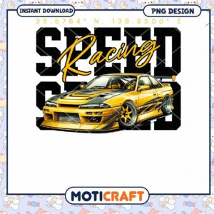 Option 1 (Focus on speed) Speed Racing Car PNG Design Download