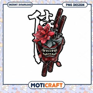 Oni Mask PNG Design Instant Download