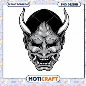 Oni Mask PNG Design Instant Download