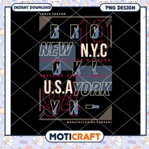 NYC Streetwear PNG Design Instant Download