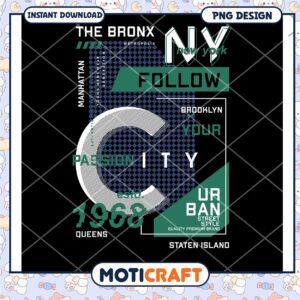 NYC Street Style PNG Design 1968 Graphic