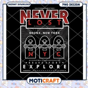 NYC Skateboard Graphic PNG Design