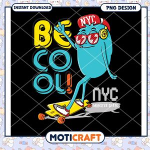 NYC Monster Skateboard PNG Design