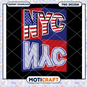 NYC Patriotic PNG Design