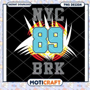 NYC 89 BRK PNG Design Instant Download