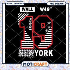 NYC 19 PNG Design Broadway Wall Art