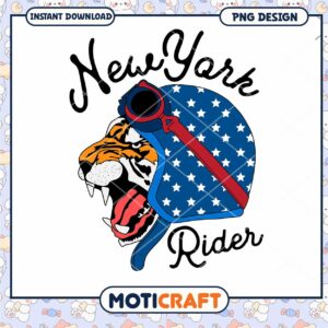 New York Tiger Rider PNG Design