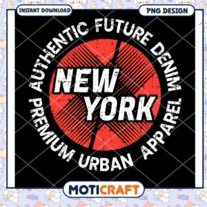 New York Denim PNG Design