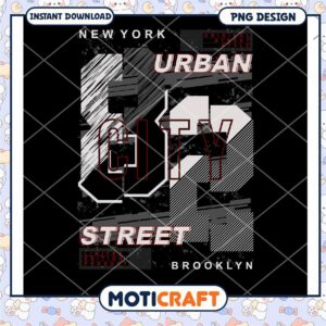 New York City Urban Street PNG Design