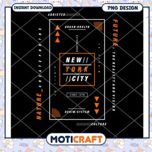 New York City PNG Design Instant Download