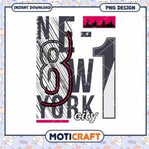 New York City Design PNG Graphic Instant Download