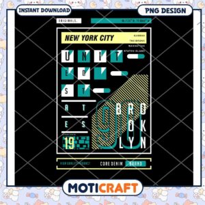 New York City Brooklyn 90s PNG Design