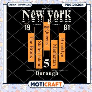 New York City Boroughs PNG Design