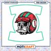 Mustached Skull Racer PNG Design