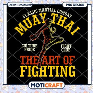 Muay Thai PNG Art of Fighting Design