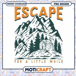 Mountain Cabin Escape PNG Design