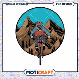 Mountain Biker PNG Design Download