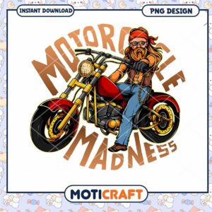 Motorcycle Madness PNG Design