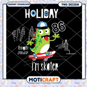 Monster Skater PNG Design Holiday 86