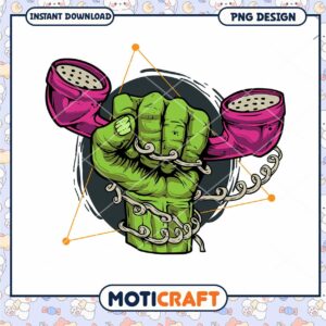 Monster Hand Retro Phone PNG