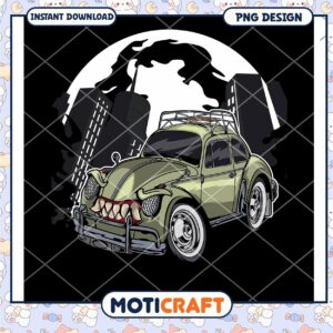 Monster Car PNG Design Instant Download