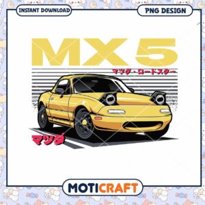 Mazda MX5 PNG Design Instant Download