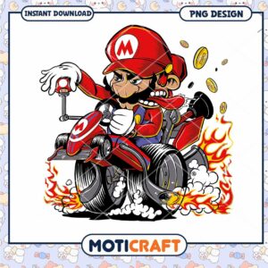 Mario Kart PNG Design Instant Download