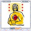 Luchador PNG Heart Design, Instant Download