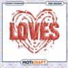 Loves Heart PNG Design Instant Download