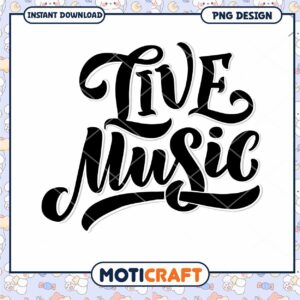 Live Music PNG Design Instant Download