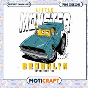 Little Monster Car PNG Design