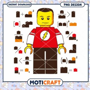 Lego Flash PNG Design Instant Download