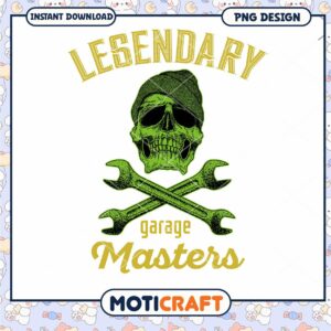 Legendary Garage Masters Skull PNG