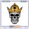 King Skull PNG Design Instant Download