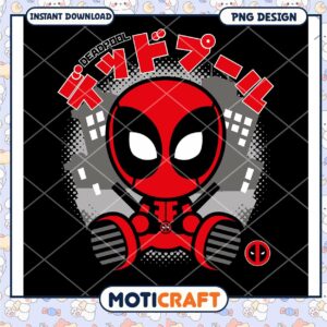 Kawaii Deadpool PNG Design