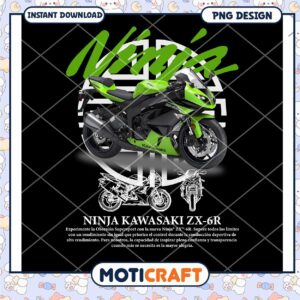 Kawasaki Ninja ZX 6R PNG Design