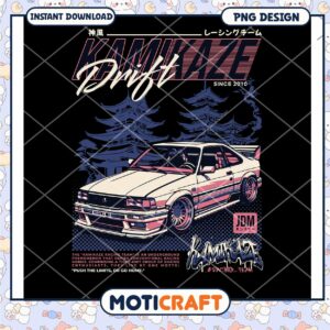 Kamikaze Drift Racing Team PNG Design