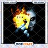 Joker Burning Cards PNG Design