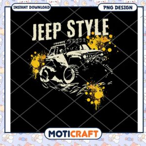 Jeep Style PNG Design Instant Download